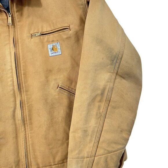 Vintage Carhartt J01 Distressed Detroit Blanket Lined Jacket USA Made Size 46 L - Picture 8 of 13